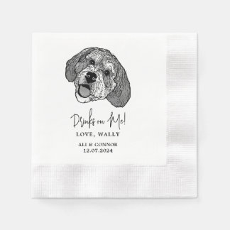 Bernedoodle Dog Personalisiert Drinks am Me Napkin Serviette