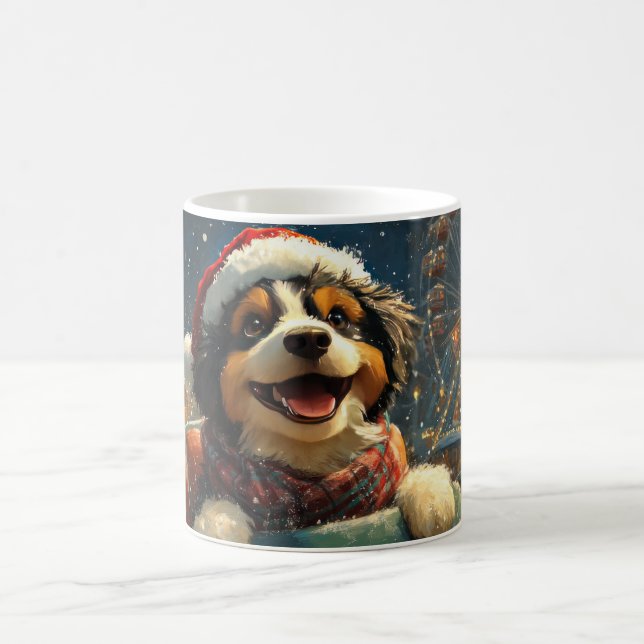 Bernedoodle Dog Roller Untersetzer Weihnachten Kaffeetasse (Mittel)