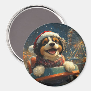Bernedoodle Dog Roller Untersetzer Weihnachten Magnet