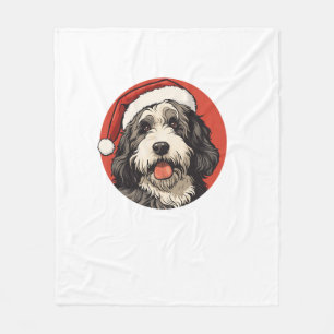 Bernedoodle Dog Xmas Doodle Doodle Niedliche Weihn Fleecedecke