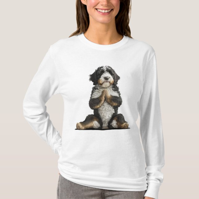 Bernedoodle Dog Yoga Shirt Dog Mama Workout (Vorderseite)