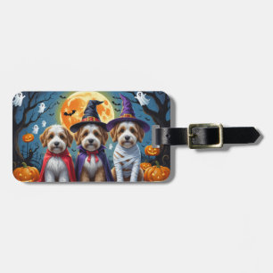 Bernedoodle Dogs Pumpkin Halloween Funny Gepäckanhänger