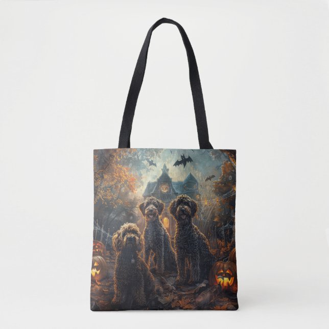 Bernedoodle Halloween Night Doggy Delight (Vorderseite)