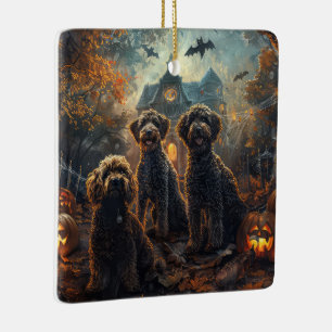 Bernedoodle Halloween Night Doggy Delight Keramikornament