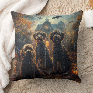 Bernedoodle Halloween Night Doggy Delight Kissen