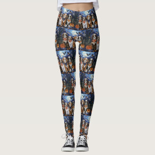 Bernedoodle Halloween Spooky Leggings