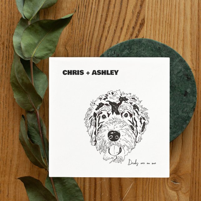 Bernedoodle Haustier Hund Cocktail Napkin für Hoch Serviette (Von Creator hochgeladen)