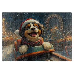 Bernedoodle Hund Achterbahn Weihnachten Schneidebrett