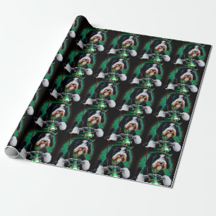 Bernedoodle Hund Fahrrad St. Patrick's Day Geschenkpapier