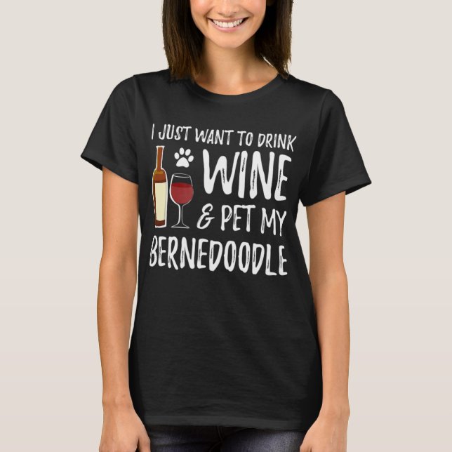 Bernedoodle Hund Lover T - Shirt Funny Hund Mama G (Vorderseite)