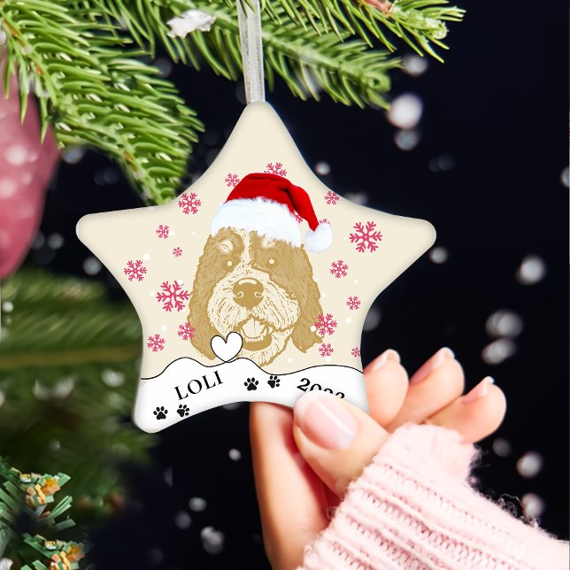 Bernedoodle Hund Personalisiert Zeichnend Hand Keramik Ornament (Von Creator hochgeladen)