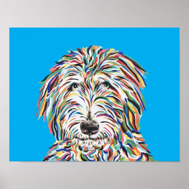 Bernedoodle-Kunst  Poster (Vorne)
