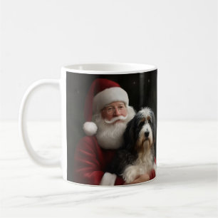 Bernedoodle mit dem Weihnachtsmann Weihnachten Kaffeetasse