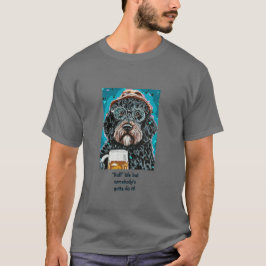 Bernedoodle mit einer Tasse T-Shirt