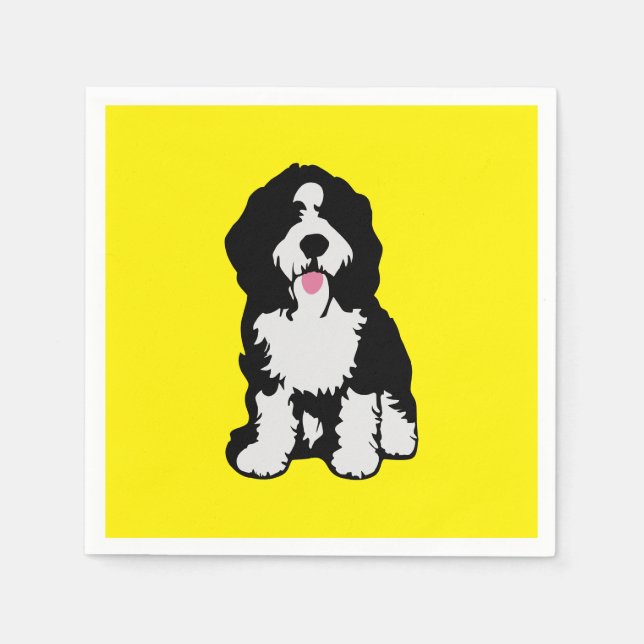 Bernedoodle Serviette (Vorderseite)