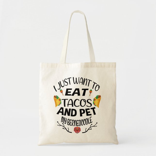 Bernedoodle Taco Lover Cinco De Mayo 2021 Tragetasche (Vorne)