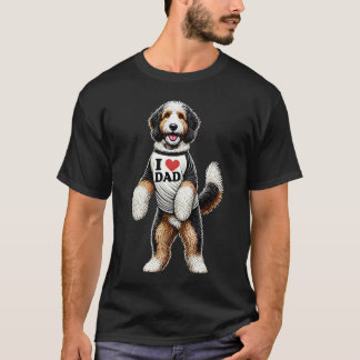 Bernedoodle Vater Ich liebe Papa Bernedoodle Liebh T-Shirt