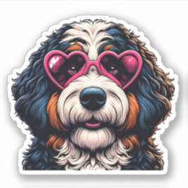 Bernedoodle Vinyl Dog Sticker