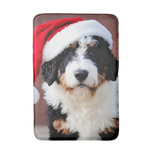 Bernedoodle Weihnachten Badematte (Vorderseite Vertikal)