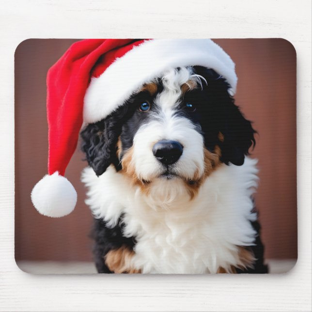 Bernedoodle Weihnachten Mousepad (Vorne)