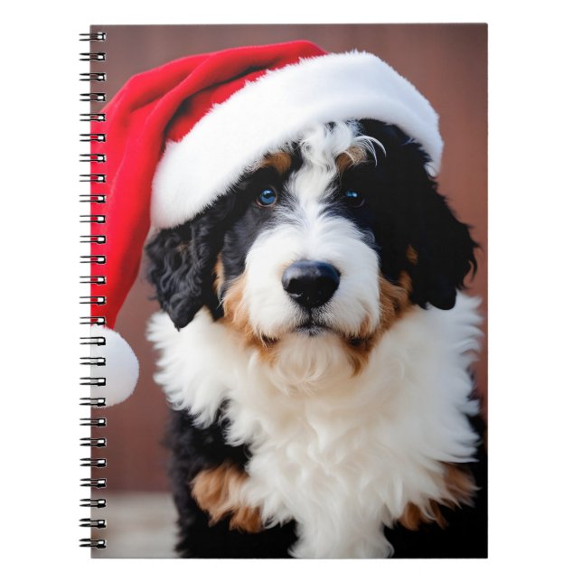 Bernedoodle Weihnachten Notizblock (Vorderseite)