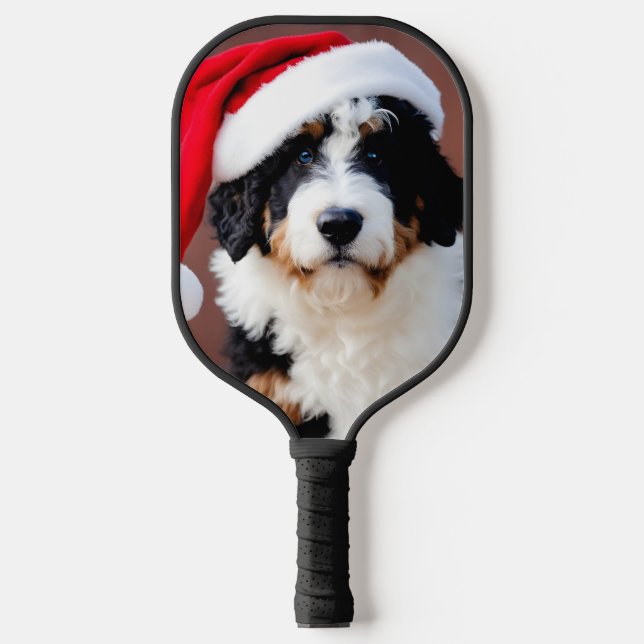 Bernedoodle Weihnachten Pickleball Schläger (Vorderseite)