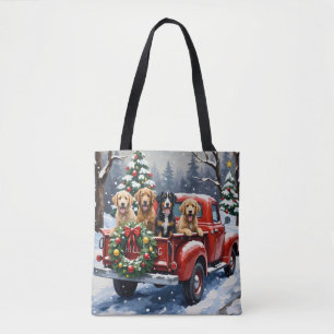 Bernedoodle Weihnachten Rotes Lastwagen Ferien