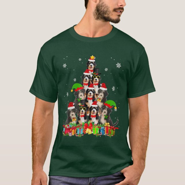 Bernedoodle Weihnachten T-Shirt (Vorderseite)