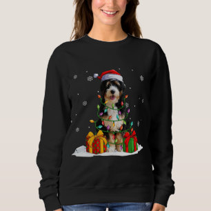 Bernedoodle Weihnachtsbaum Lichter Xmas Pajam Sweatshirt