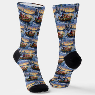 Bernedoodle Weihnachtsboot Urlaub Socken
