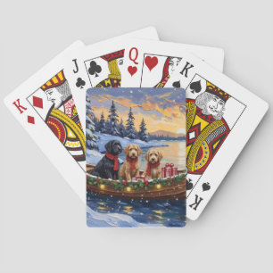Bernedoodle Weihnachtsboot Urlaub Spielkarten