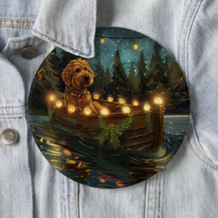 Bernedoodle Weihnachtsfeiertage Button