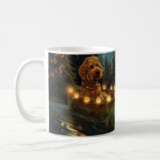 Bernedoodle Weihnachtsfeiertage Kaffeetasse (Links)