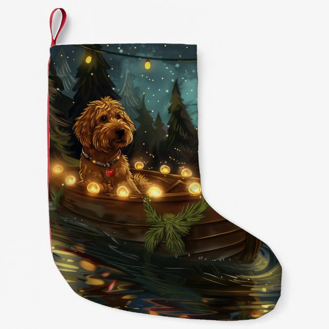 Bernedoodle Weihnachtsfeiertage Kleiner Weihnachtsstrumpf (Vorderseite)
