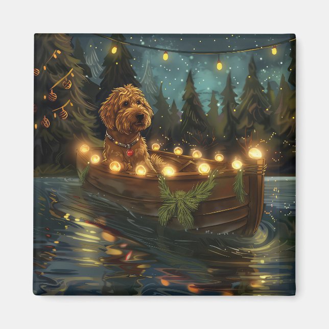 Bernedoodle Weihnachtsfeiertage Magnet (Vorne)