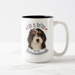 Bernedoodle zwei Ton 15oz Tasse