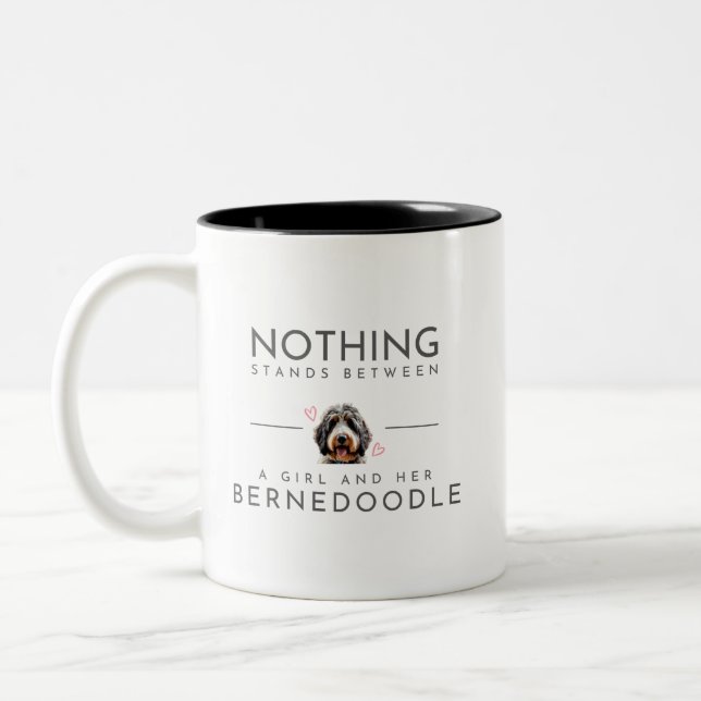 Bernedoodle Zweifarbige Tasse (Links)