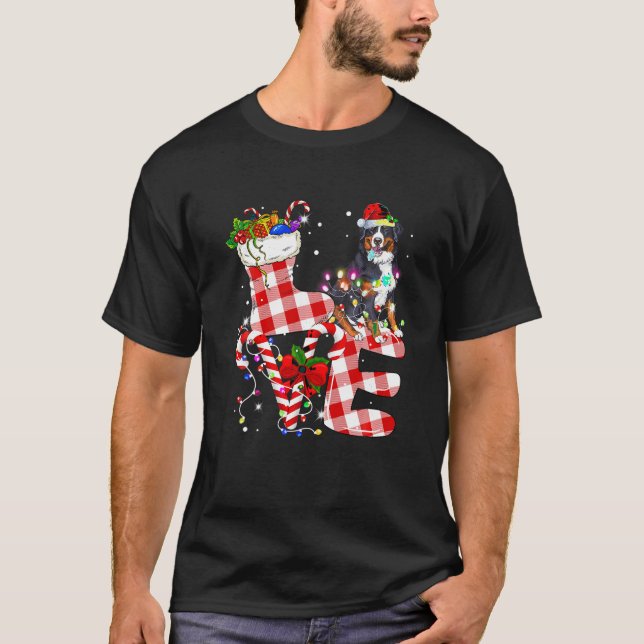 Berner Berg Weihnachtsbaum Lichter Xmas T-Shirt (Vorderseite)