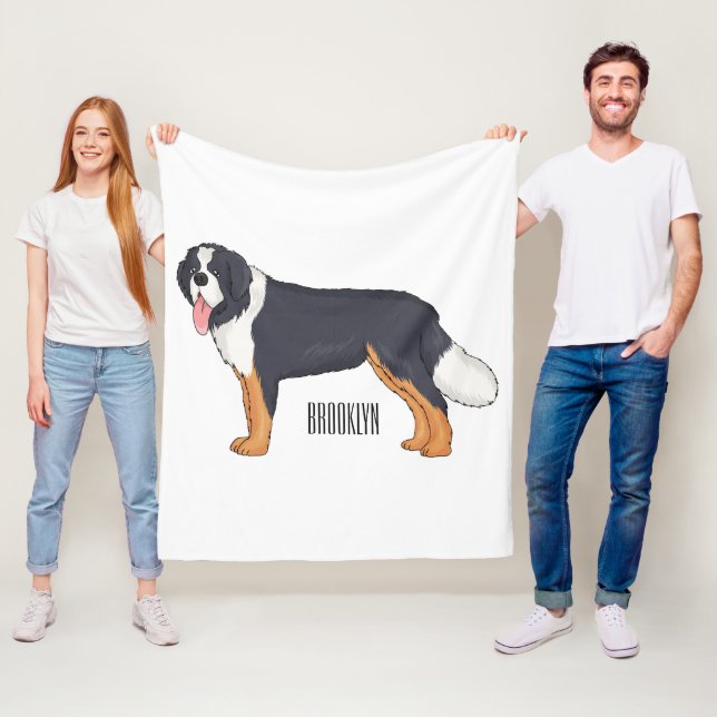 Berner Cartoon Fleecedecke (Beispiel)