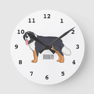 Berner Cartoon Runde Wanduhr