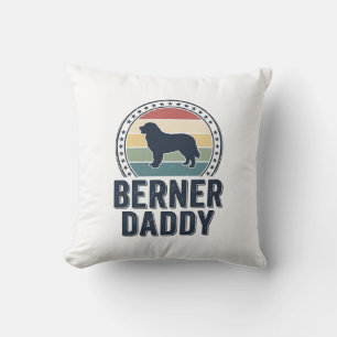 Berner Daddy Vintage Hund Papa Vector-Shirt Design Kissen