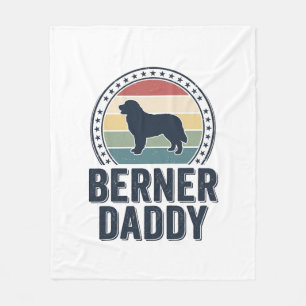 Berner Daddy Vintage Hund Papa Vektor-Shirt-Design Fleecedecke