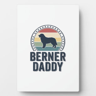 Berner Daddy Vintage Hund Papa Vektor-Shirt Design Fotoplatte