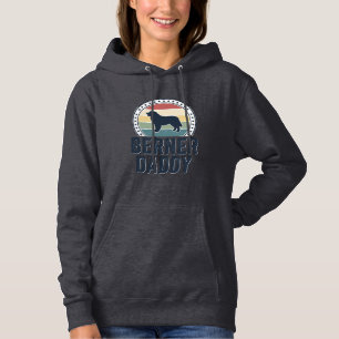 Berner Daddy Vintage Hund Papa Vektor-Shirt Design Hoodie