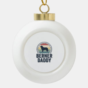 Berner Daddy Vintage Hund Papa Vektor-Shirt-Design Keramik Kugel-Ornament