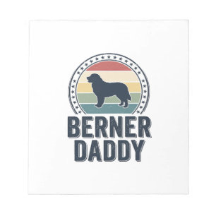 Berner Daddy Vintage Hund Papa Vektor-Shirt Design Notizblock