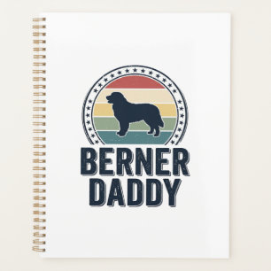 Berner Daddy Vintage Hund Papa Vektor-Shirt Design Planer