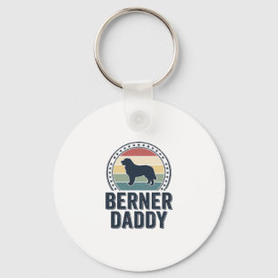 Berner Daddy Vintage Hund Papa Vektor-Shirt-Design Schlüsselanhänger