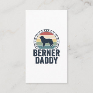 Berner Daddy Vintage Hund Papa Vektor-Shirt-Design Visitenkarte