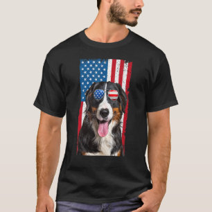 Berner Hund für Männer Kinder USA 4. Juli T-Shirt